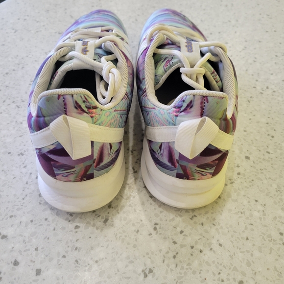 Adidas SI Loop Racer Casual Sneakers Purple Abstract Women size 10 US pre owned - Picture 4 of 12